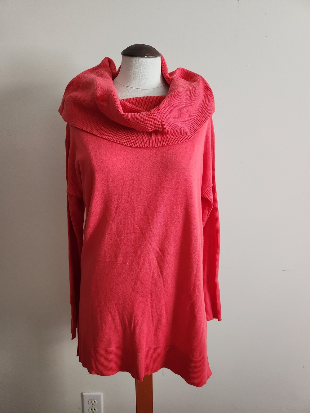 Caslon Coral Pink Cowl Neck Sweater